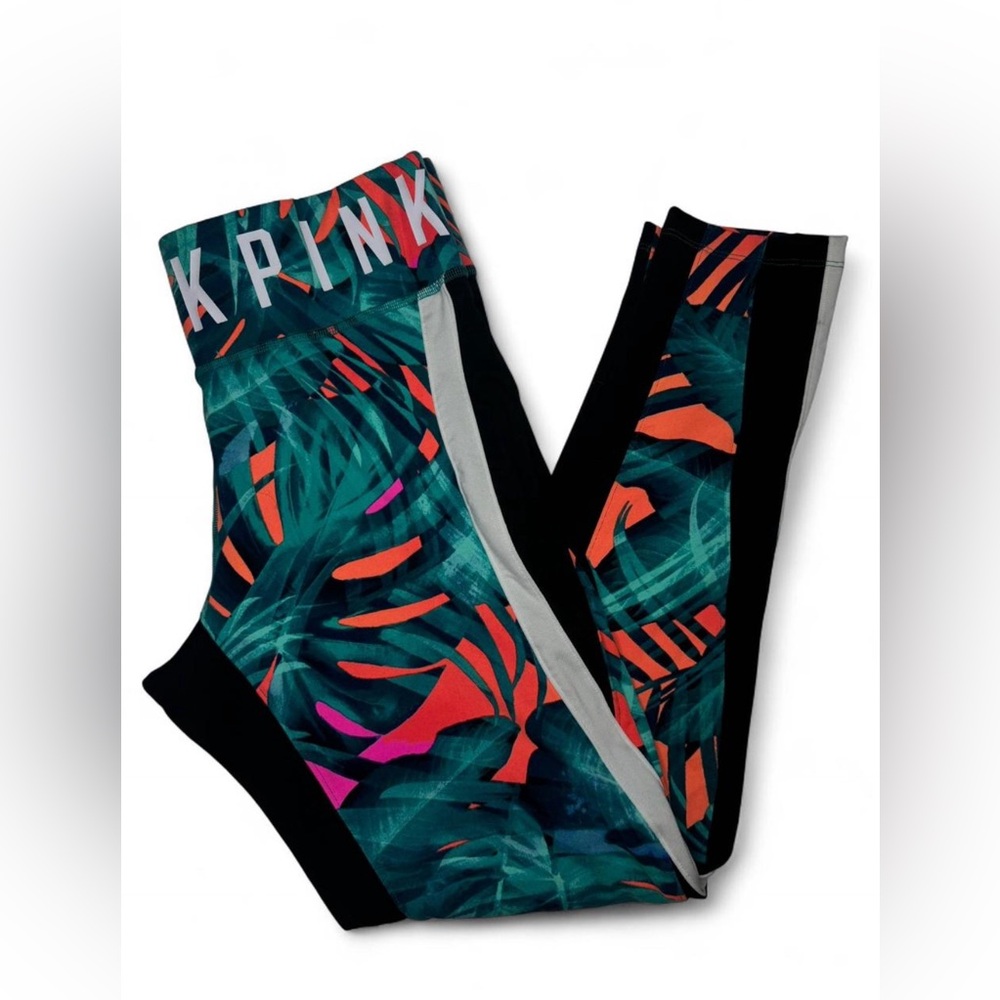 Victoria's Secret PINK Ultimate Tropical Palm/Fern Multicolor Legging Pant
